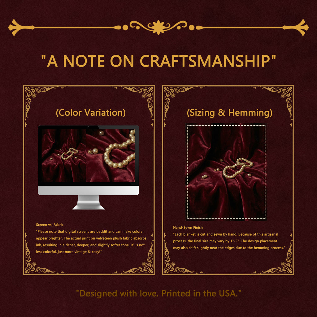 Dark Romance "The Duchess" Throw - Deep Burgundy Velvet & Pearls Oil Painting Aesthetic