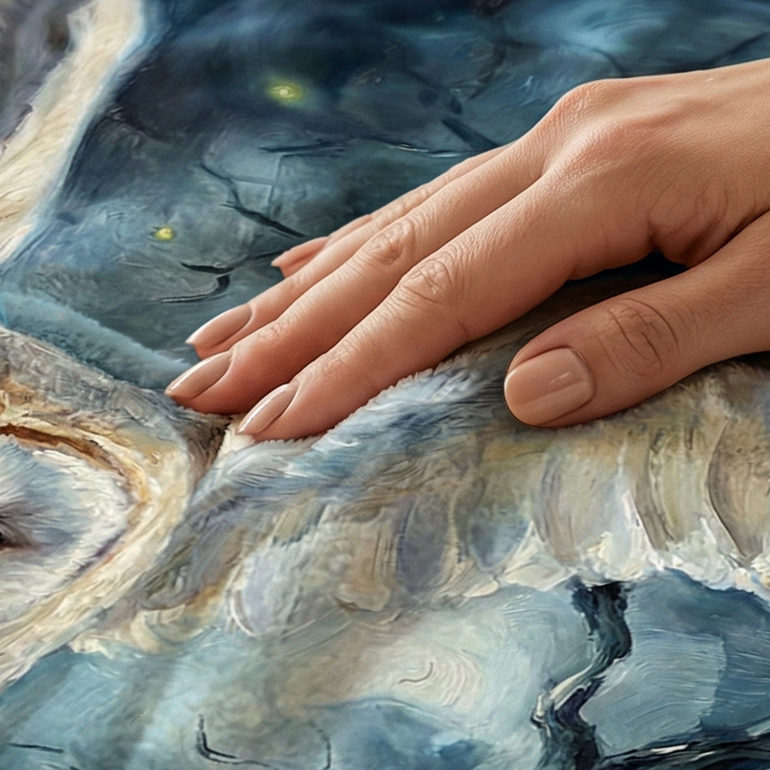 Dark Academia "The Silent Messenger" Throw - Flying Barn Owl, Fireflies & Night Forest Oil Painting Blanket