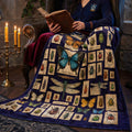 Dark Academia "The Entomologist" Throw - Vintage Insect Specimens, Beetle & Butterfly Taxidermy Blanket