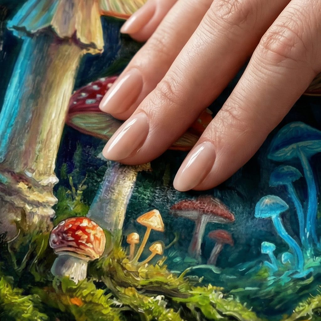 Goblincore "Magic Mycology" Throw - Glowing Mushrooms, Frogs & Moonlight Forest Blanket